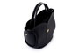 Lucky Bees Arden - Bolsa de Hombro Negra de Cuero de Polivinilo para Mujer, Elegante y Versátil